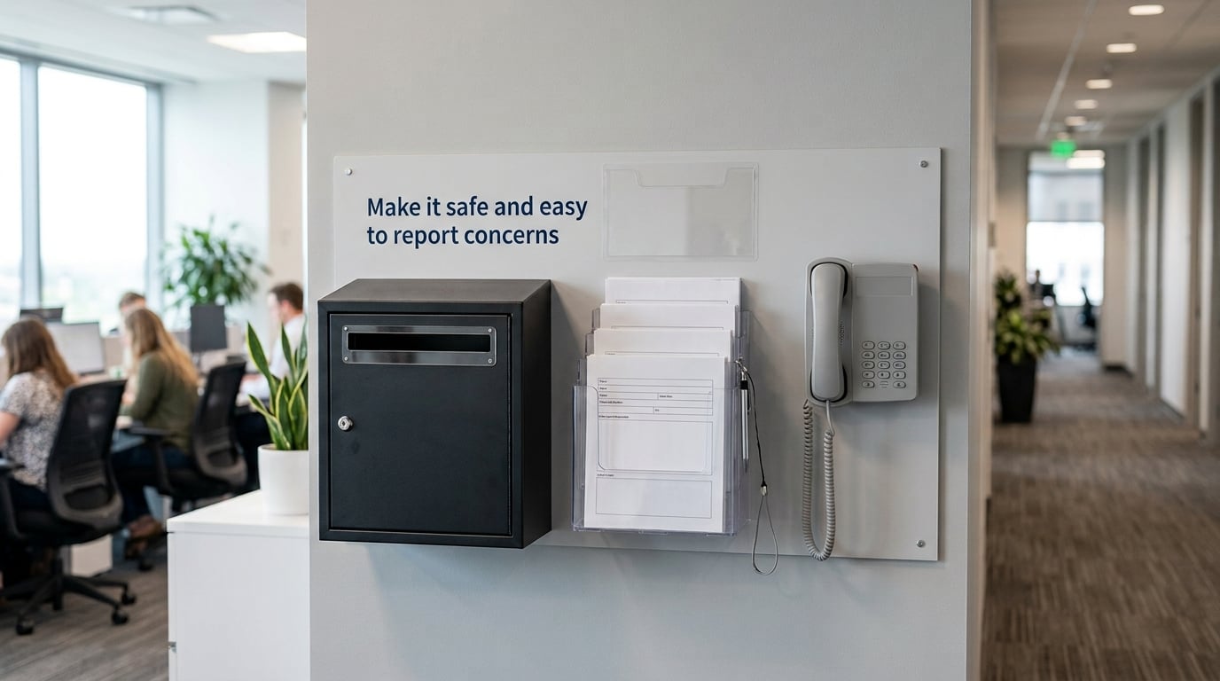 Make it safe and easy to report concerns