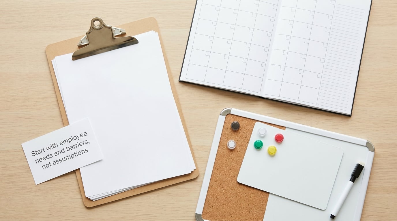 Start with employee needs and barriers, not assumptions