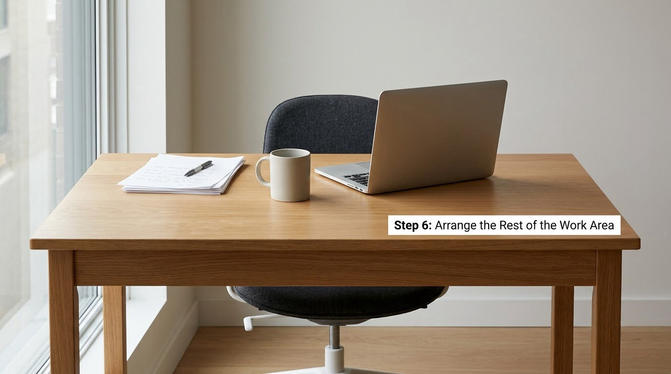 Step 6: Arrange the Rest of the Work Area