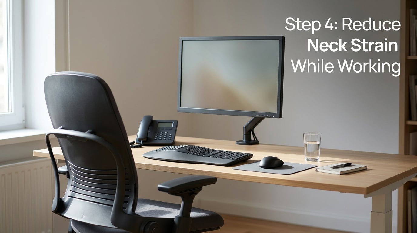 Step 4: Reduce Neck Strain While Working