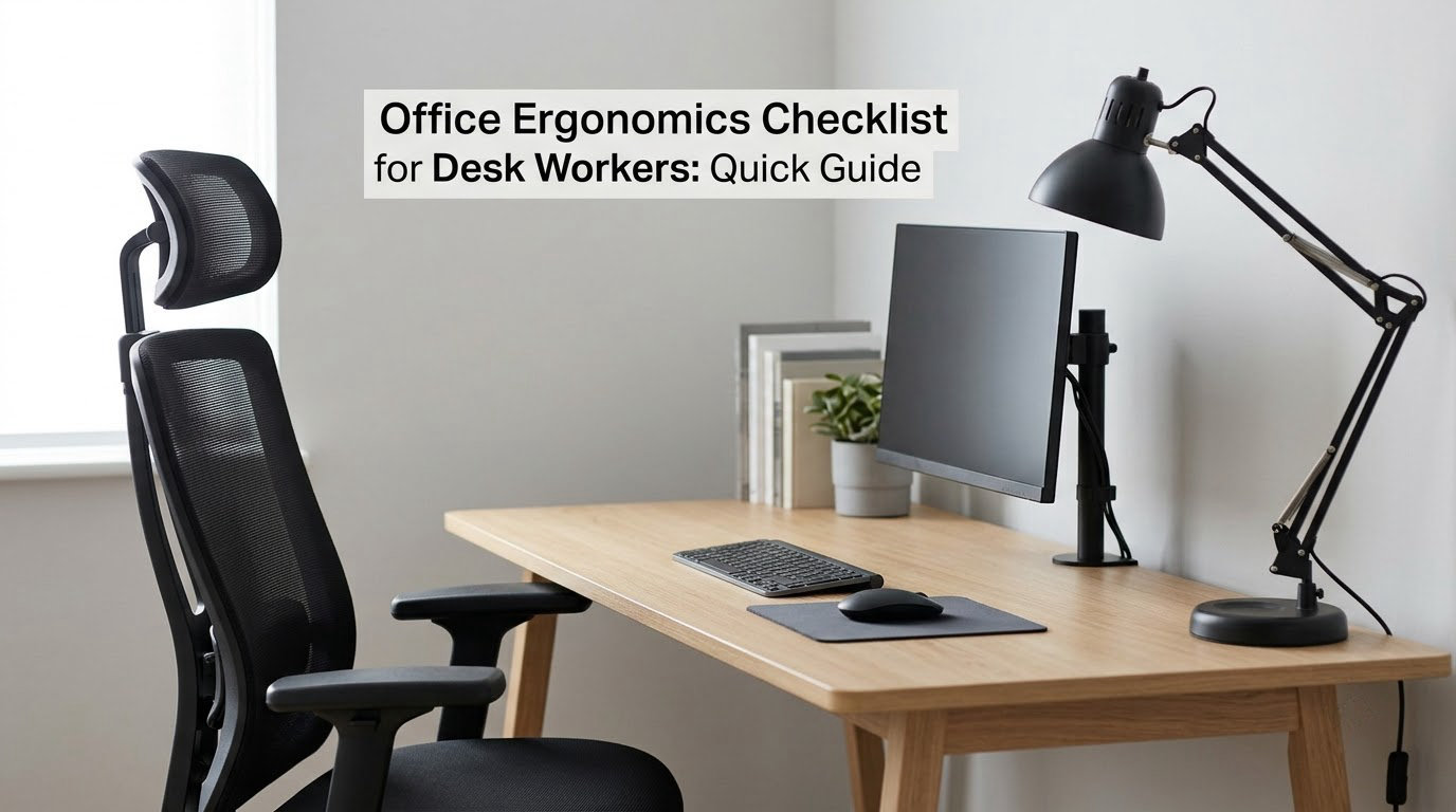 Office Ergonomics Checklist for Desk Workers: Quick Guide