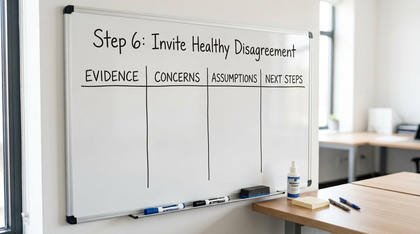 Step 6: Invite Healthy Disagreement