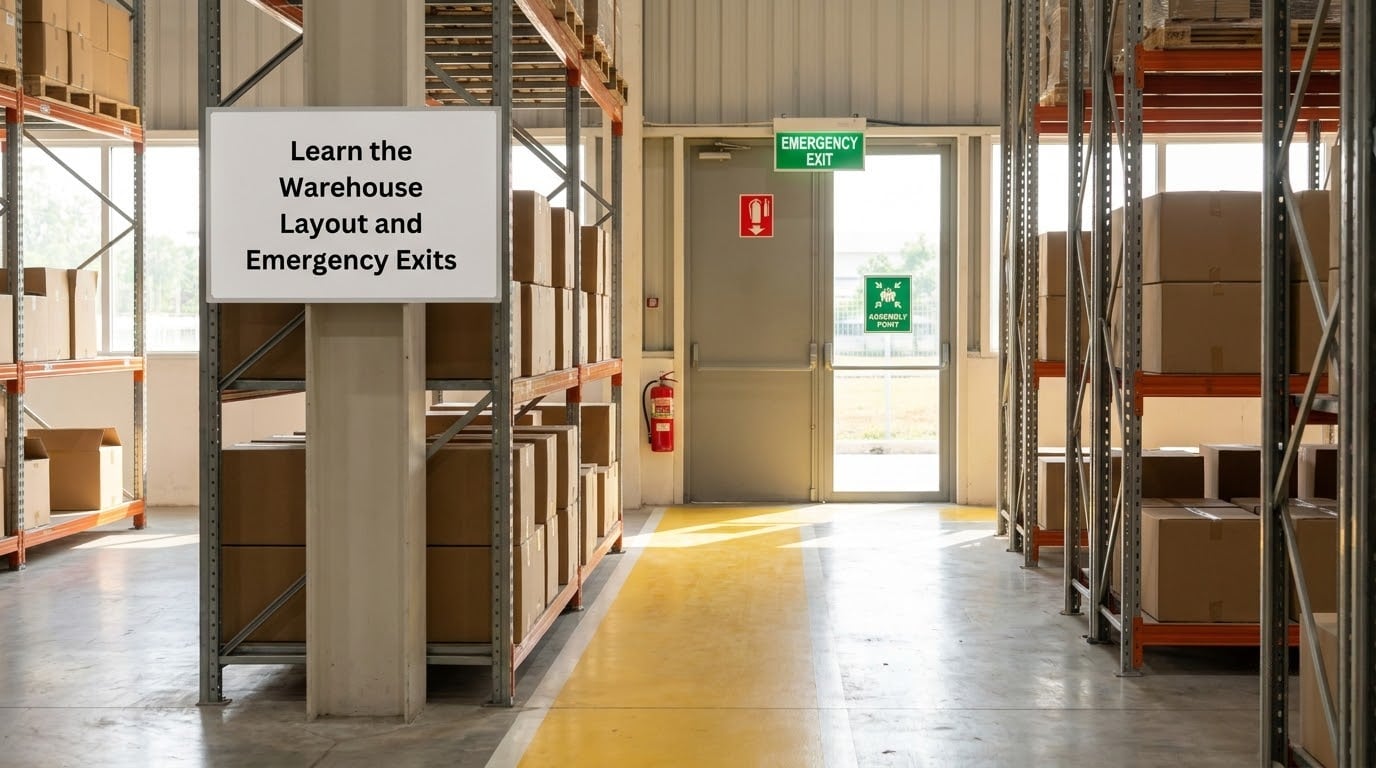 Learn the Warehouse Layout and Emergency Exits