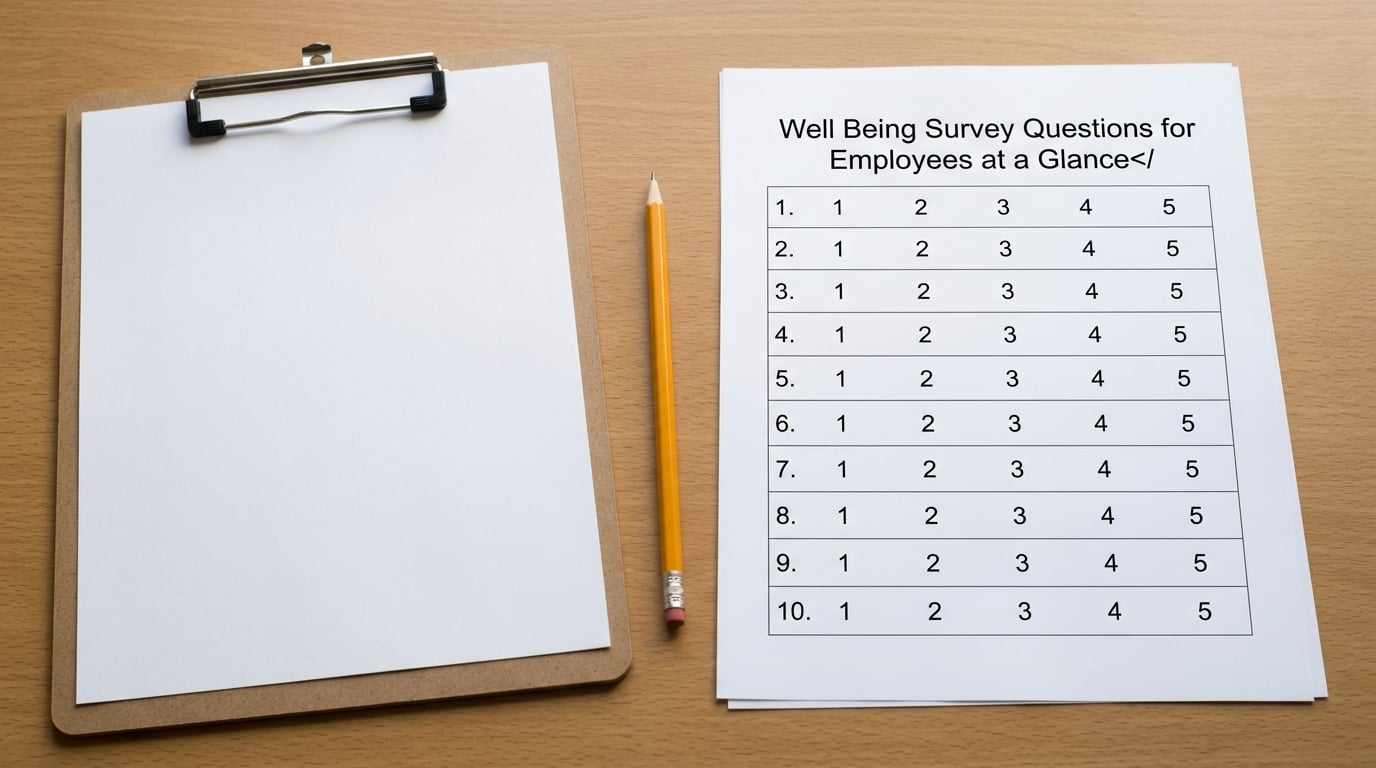 Well Being Survey Questions for Employees at a Glance</