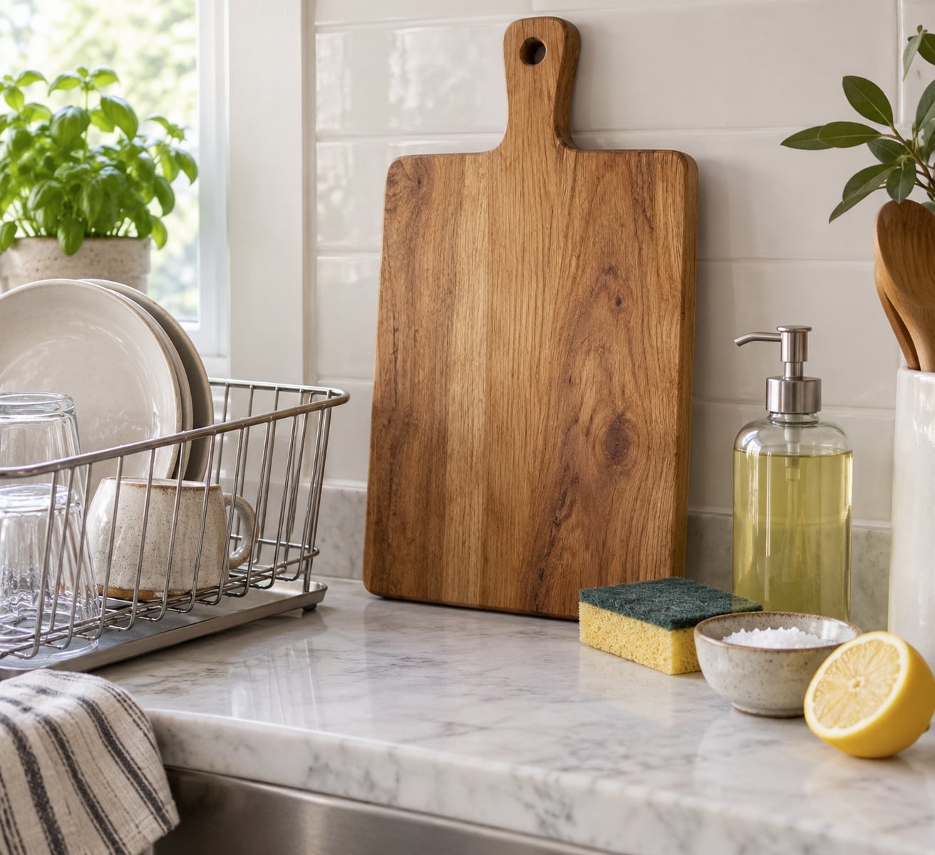 how to clean a cutting board properly
