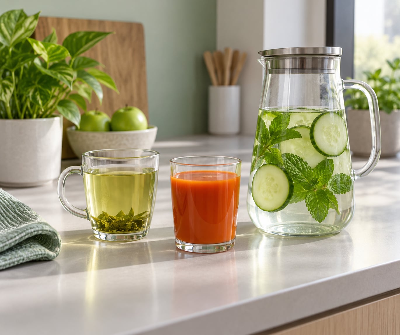 healthy drinks besides water at work