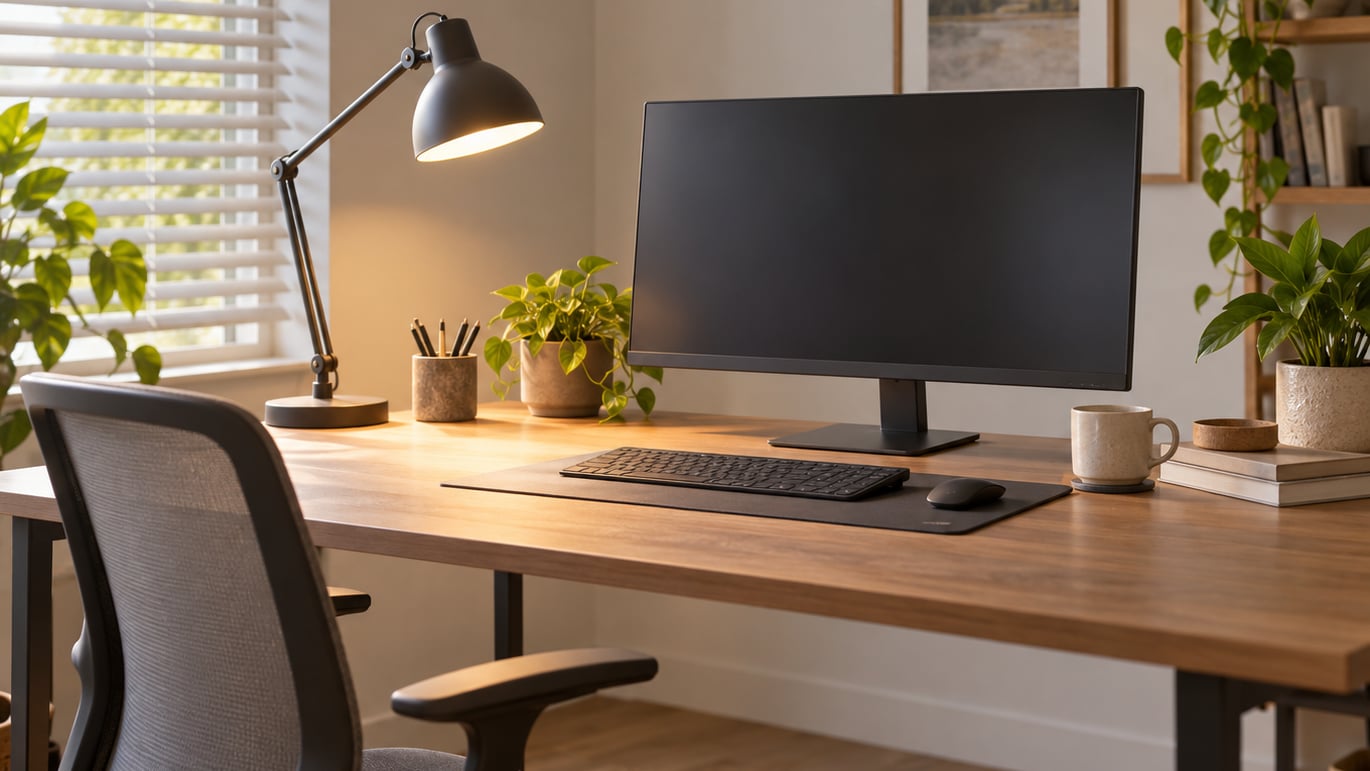 home office lighting to reduce eye strain