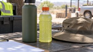 electrolyte drinks vs water for hot weather work