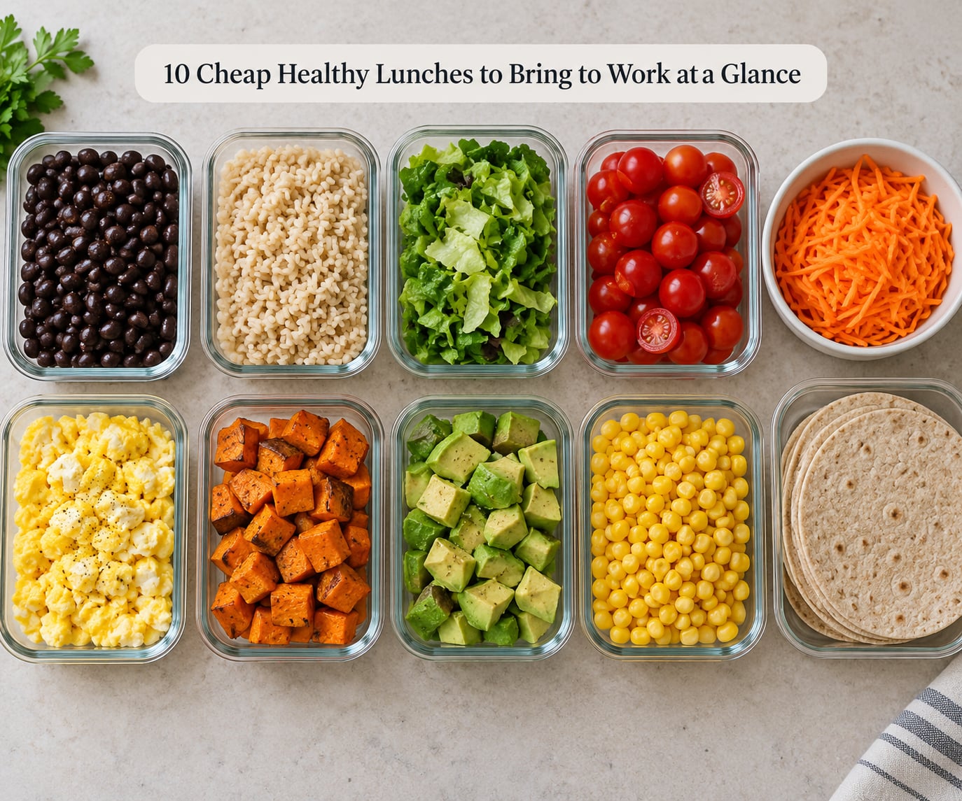 10 Cheap Healthy Lunches to Bring to Work at a Glance
