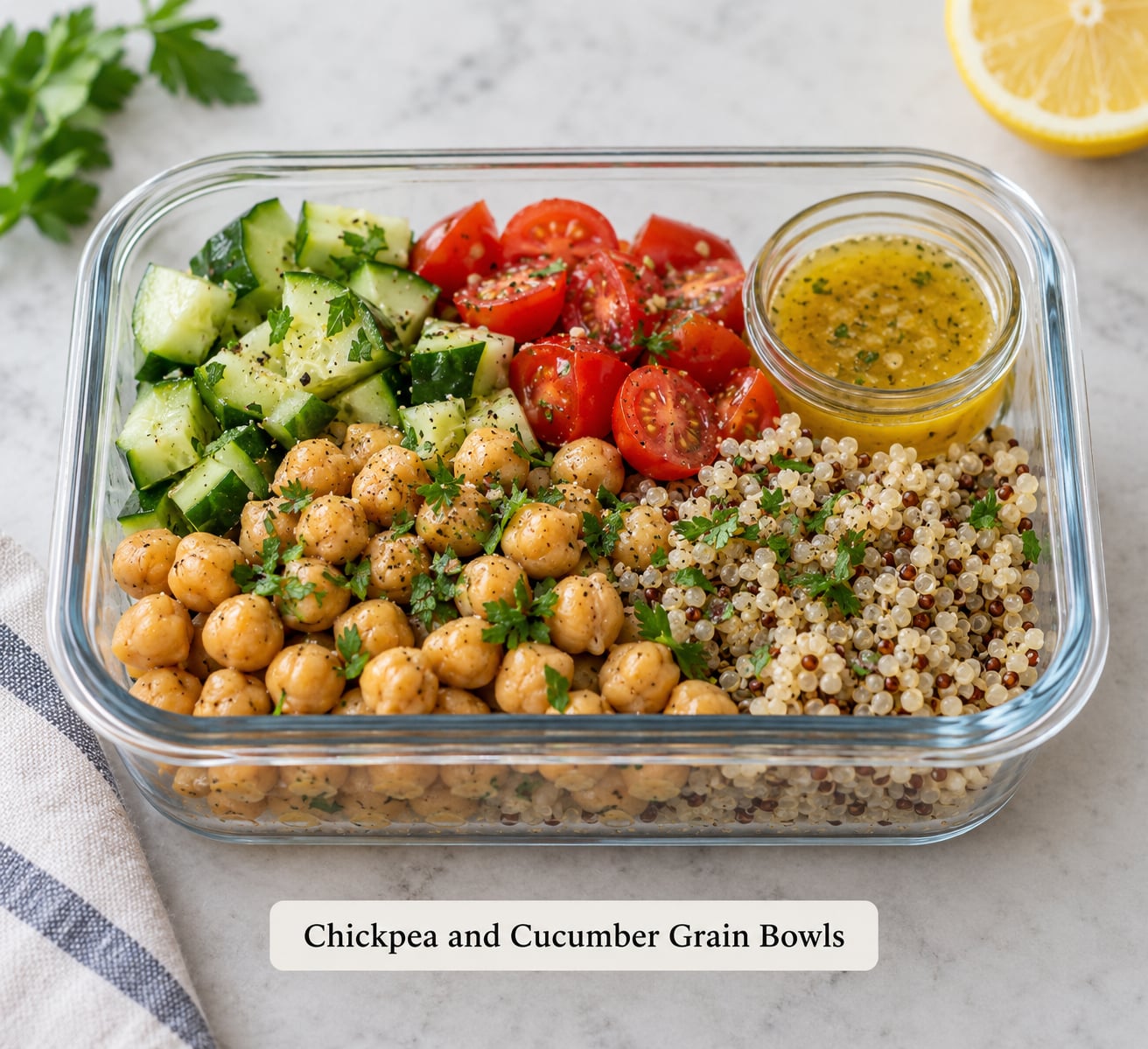 Chickpea and Cucumber Grain Bowls