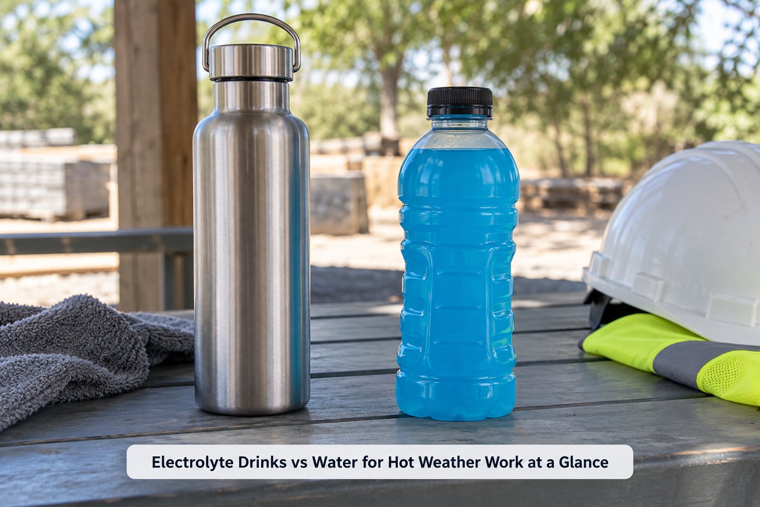 Electrolyte Drinks vs Water for Hot Weather Work at a Glance