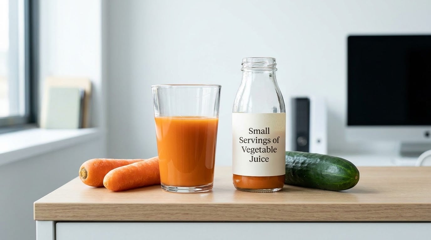 Small Servings of Vegetable Juice