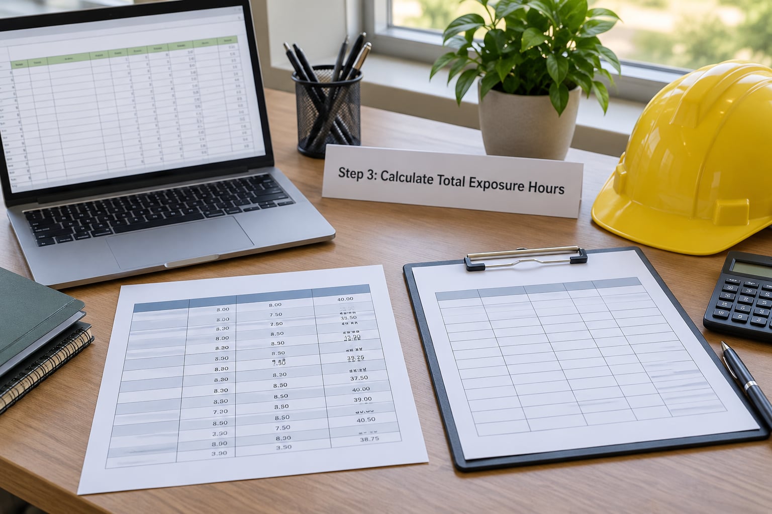 Step 3: Calculate Total Exposure Hours