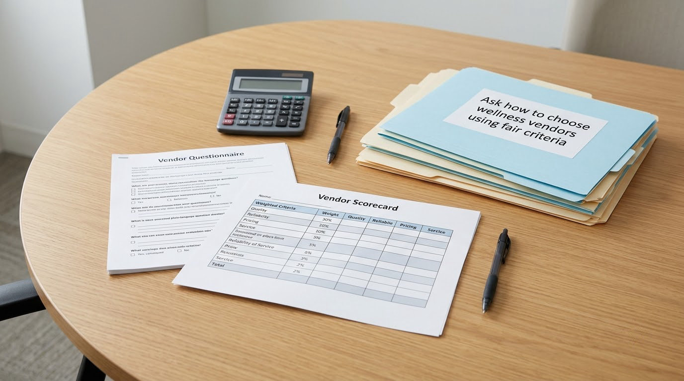 Ask how to choose wellness vendors using fair criteria