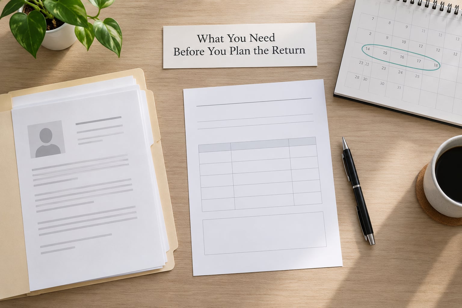 What You Need Before You Plan the Return