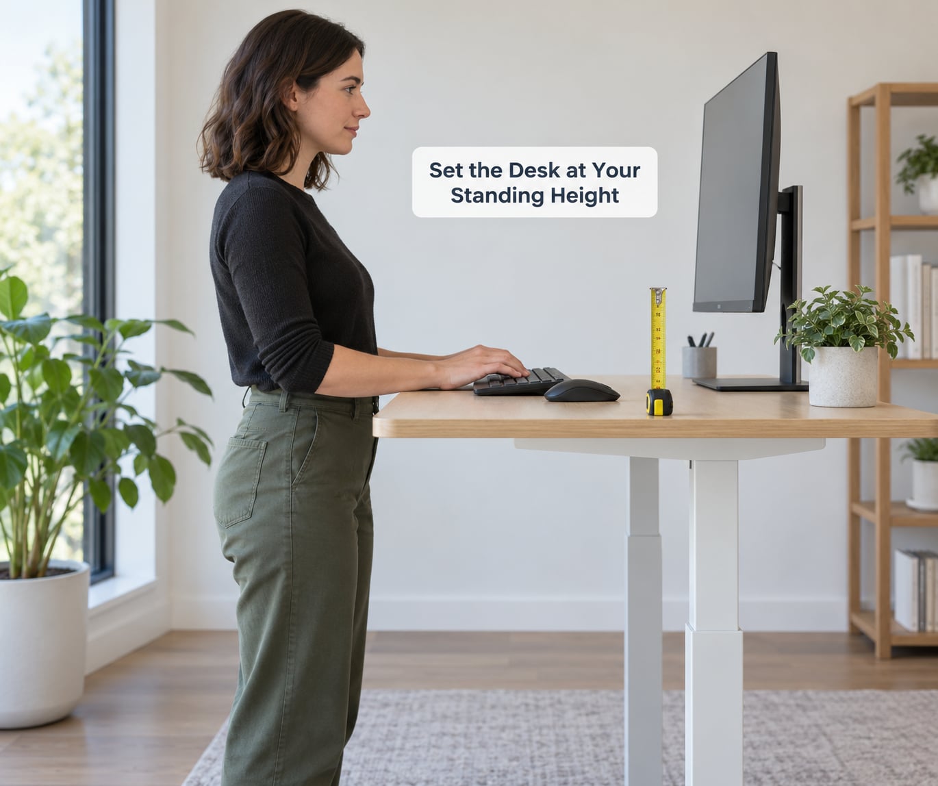 Set the Desk at Your Standing Height
