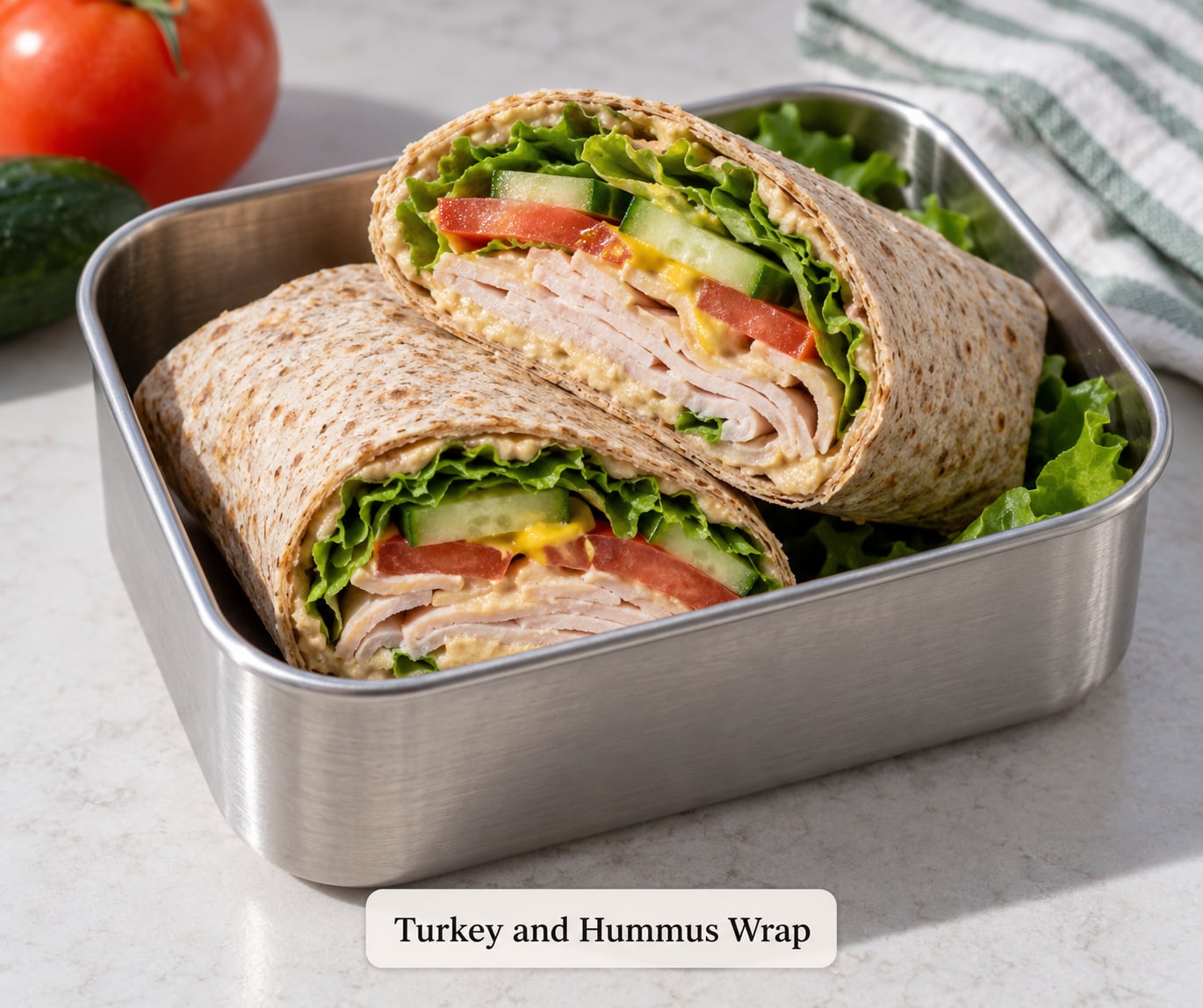 Turkey and Hummus Wrap