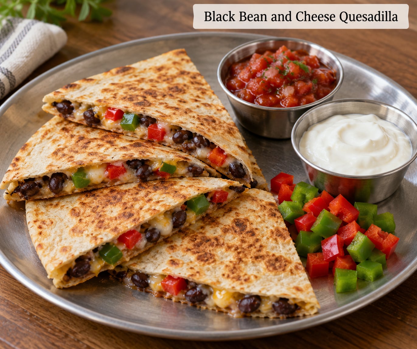 Black Bean and Cheese Quesadilla