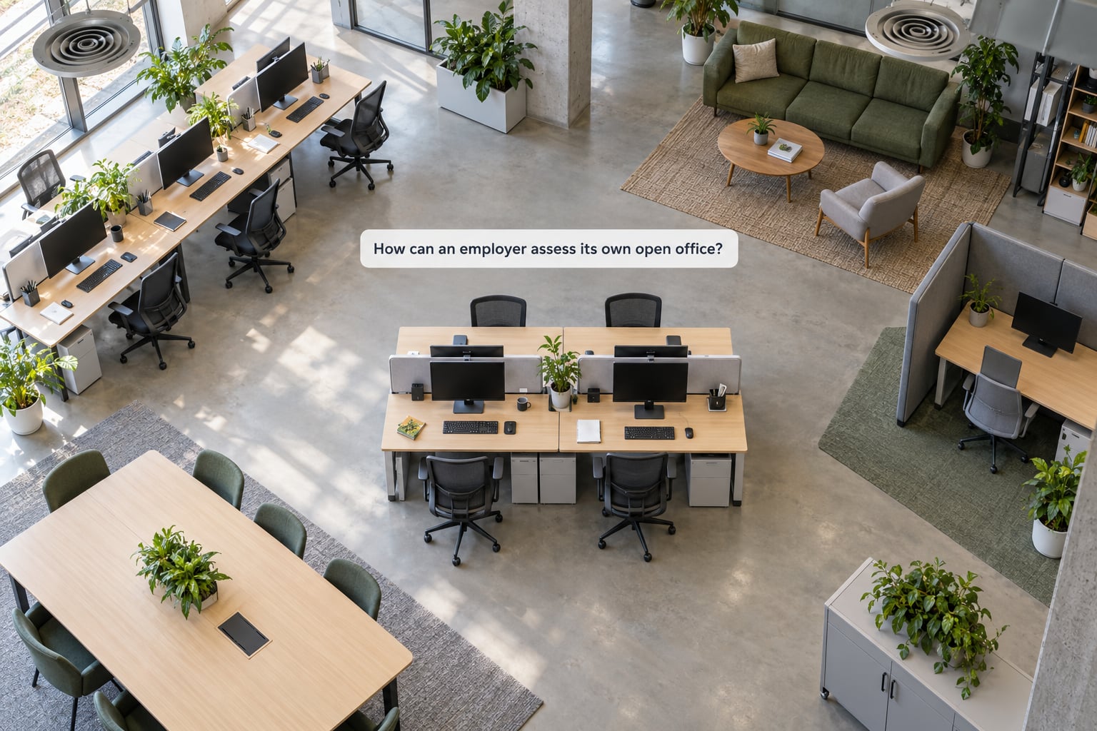How can an employer assess its own open office?