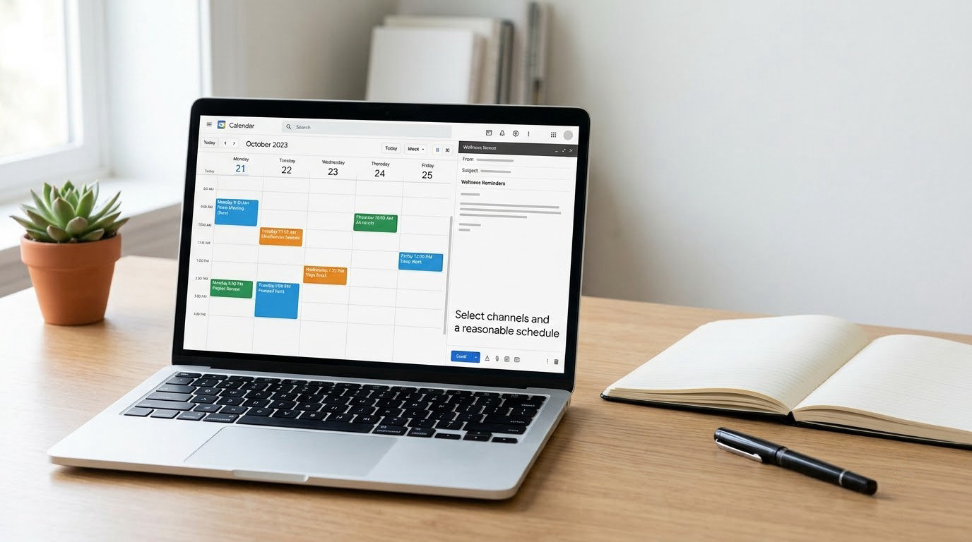 Select channels and a reasonable schedule
