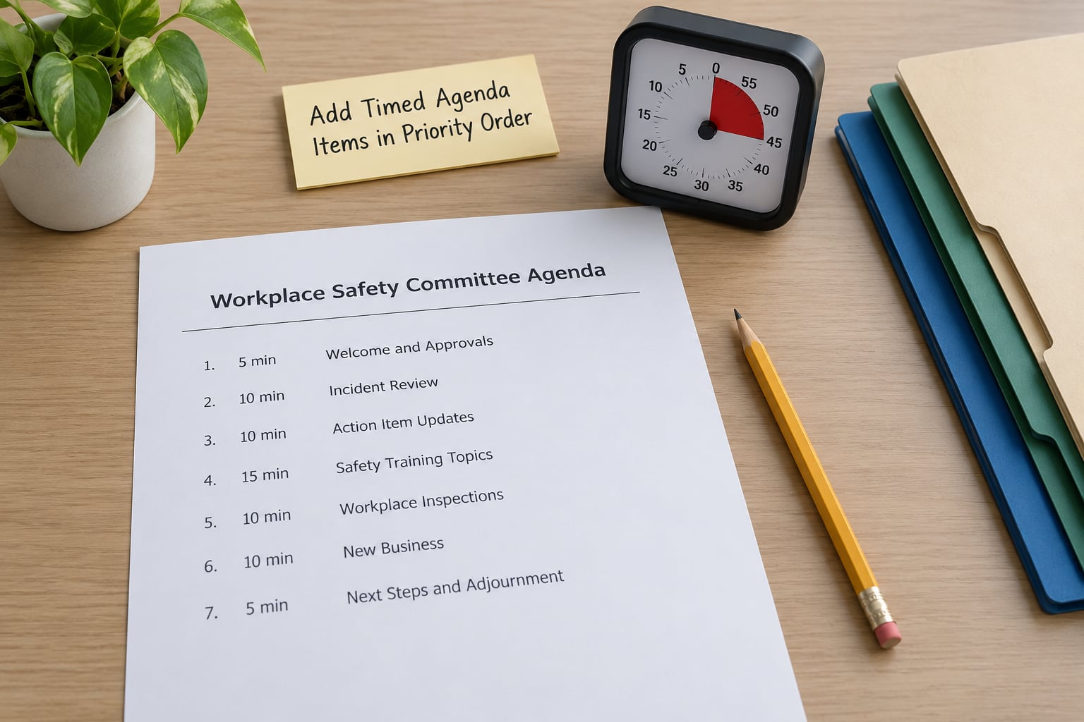 Add Timed Agenda Items in Priority Order