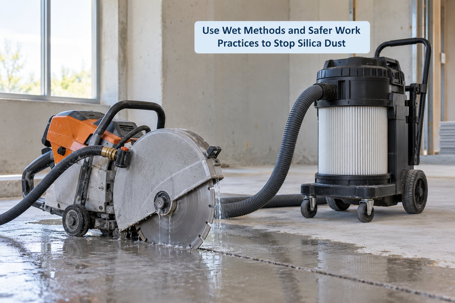 Use Wet Methods and Safer Work Practices to Stop Silica Dust