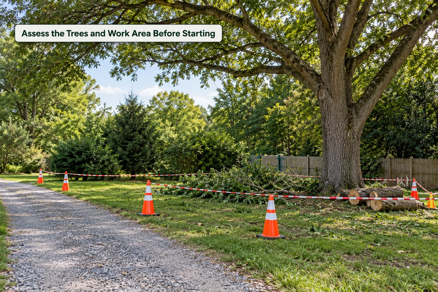 Assess the Trees and Work Area Before Starting